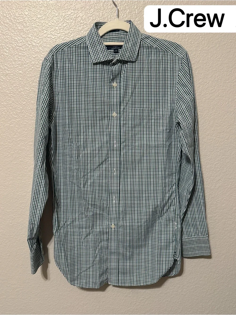 J.Crew Plaid Button-Front Wrinkle Free Shirt